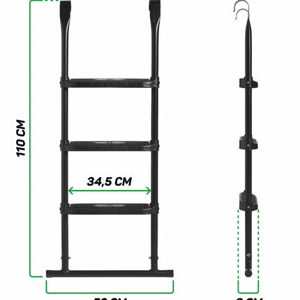 Échelle de trampoline Salta XL pour hauteurs de cadre de 95 à 105 cm