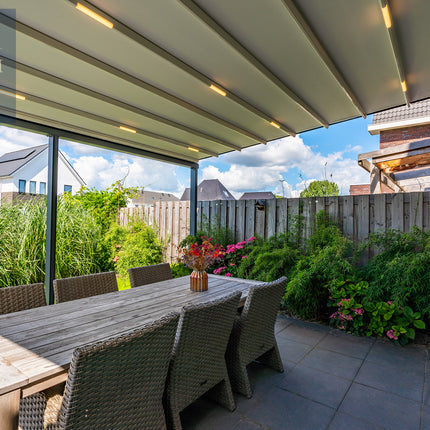 Verdeca Baldachin 400 x 300 cm Anthrazit/Weiß