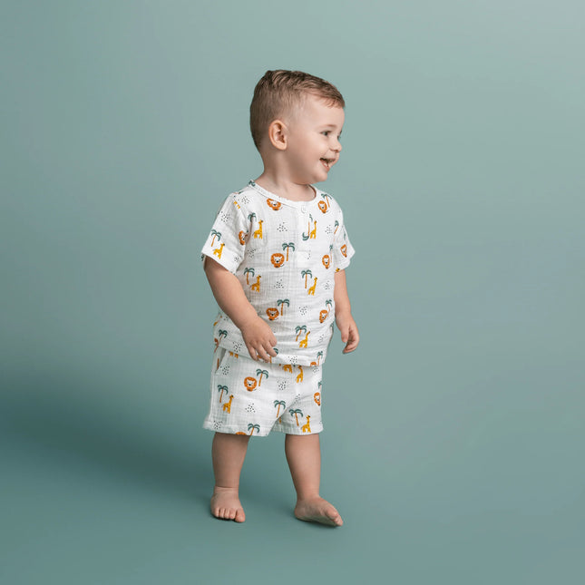 Swim Essentials - Jungle | Meerkleurig Jongens Set Strand - Muslin