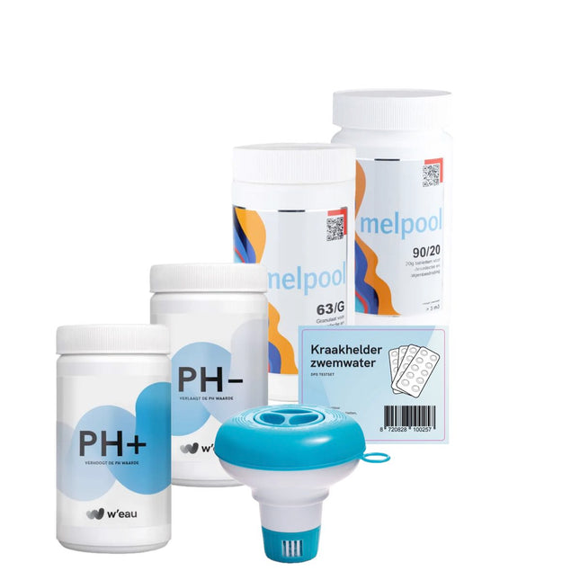 Kit de démarrage Azzura avec petites pastilles de chlore pour piscines