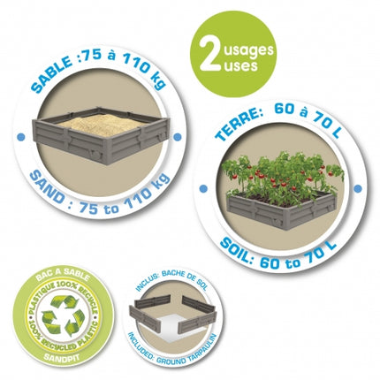 Bac à sable Smoby Square Garden