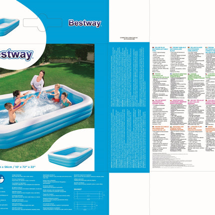 Piscine familiale gonflable Bestway Deluxe - 305 cm x 183 cm x 56 cm