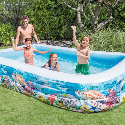 Piscine Intex 3 anneaux gonflable 305 cm x 183 cm x 56 cm