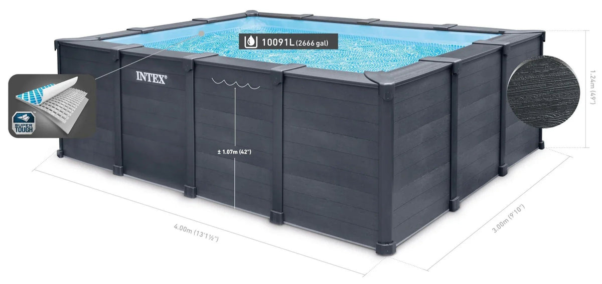 Creëer een Luxe Zwemervaring met de Intex Graphite Panel Pool - Azzura Pool
