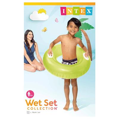 Intex Reuze Zwemband met grepen Ø 76cm - Lichtgroen