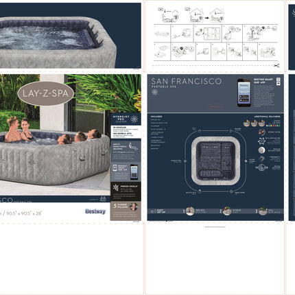 Spa inflable Lay-Z San Francisco EnergySense Hydrojet Pro para 7 personas