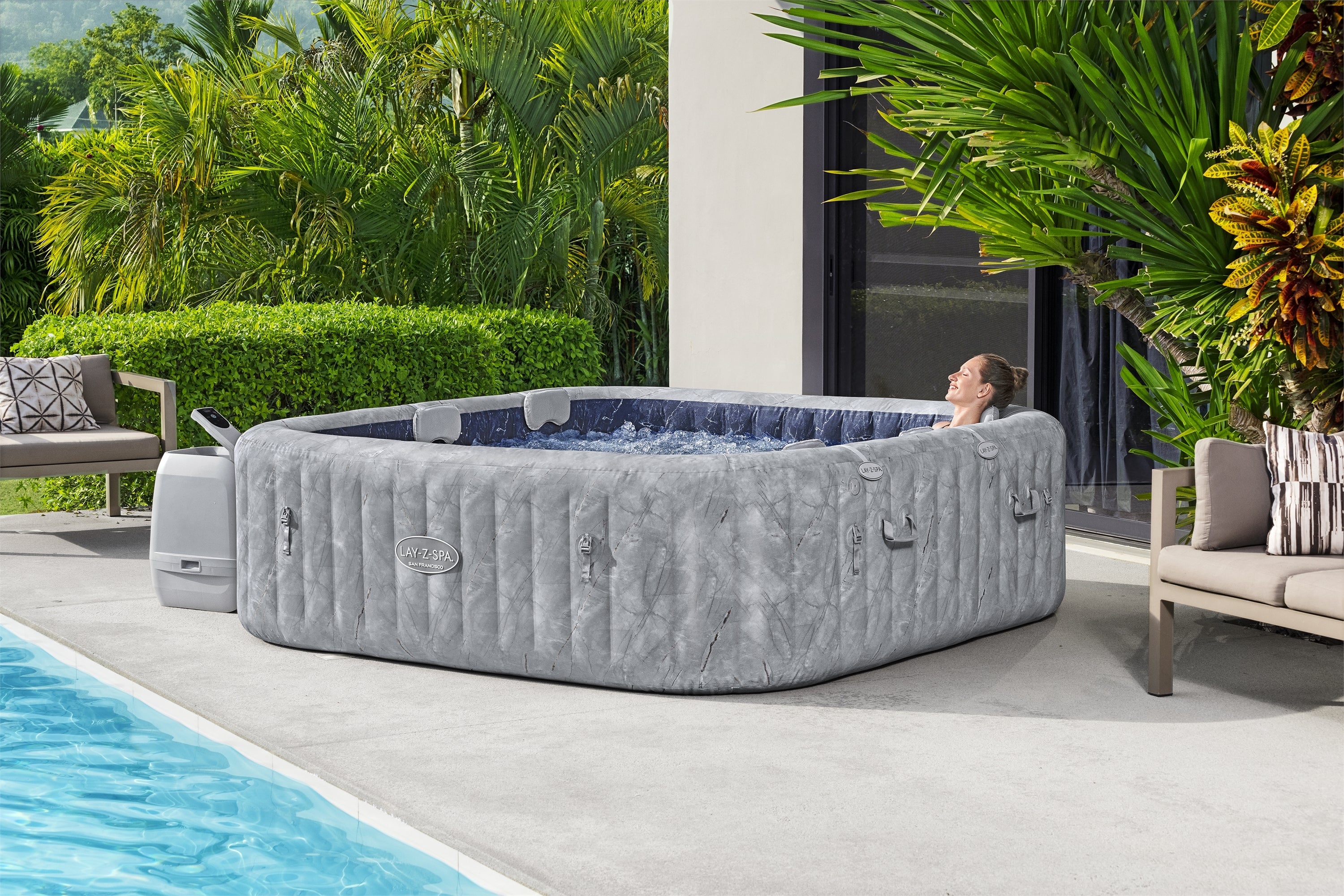 Lay-Z Spa San Francisco EnergySense Hydrojet Pro Aufblasbarer Whirlpool – 7 Personen
