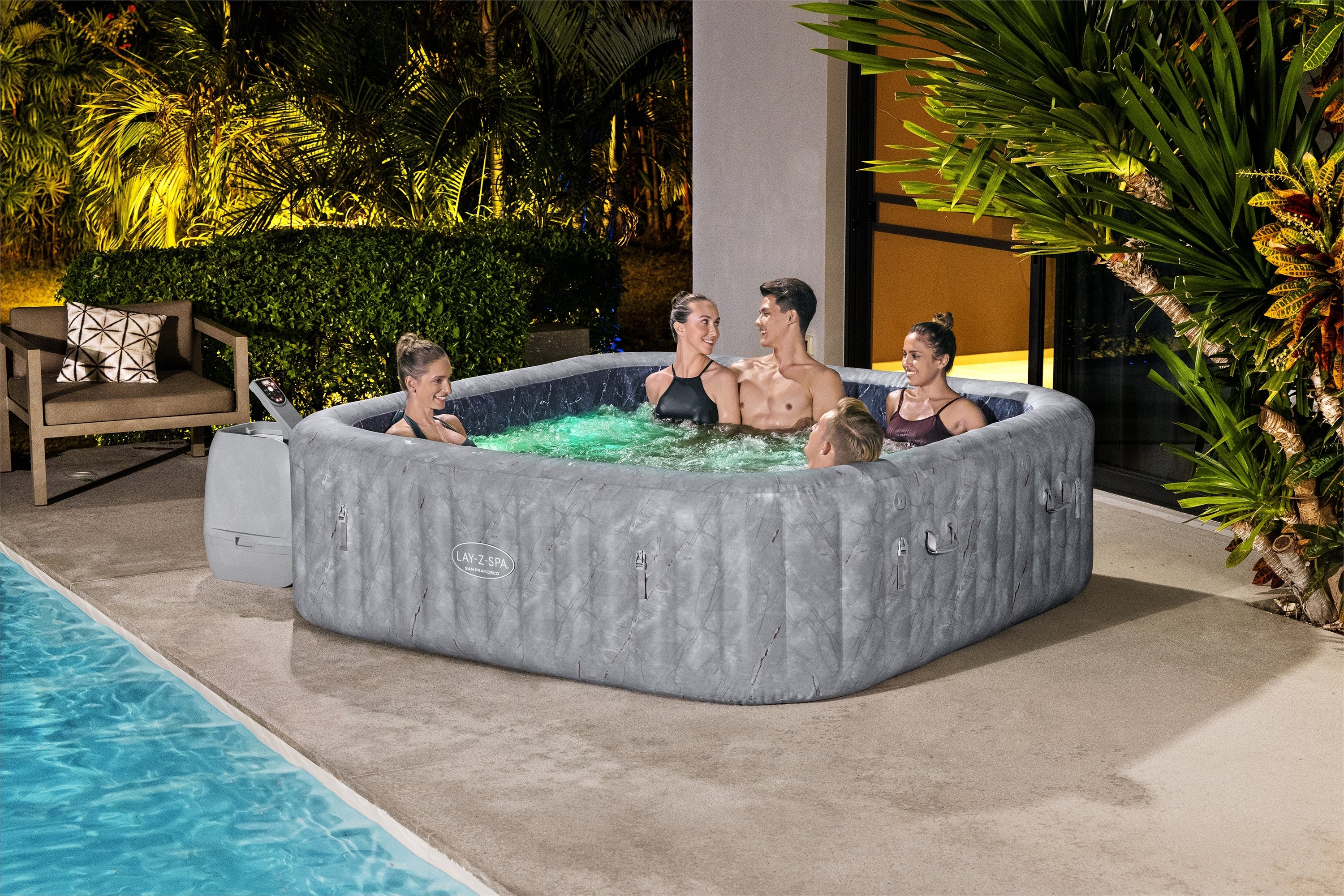 Lay-Z Spa San Francisco EnergySense Hydrojet Pro Aufblasbarer Whirlpool – 7 Personen