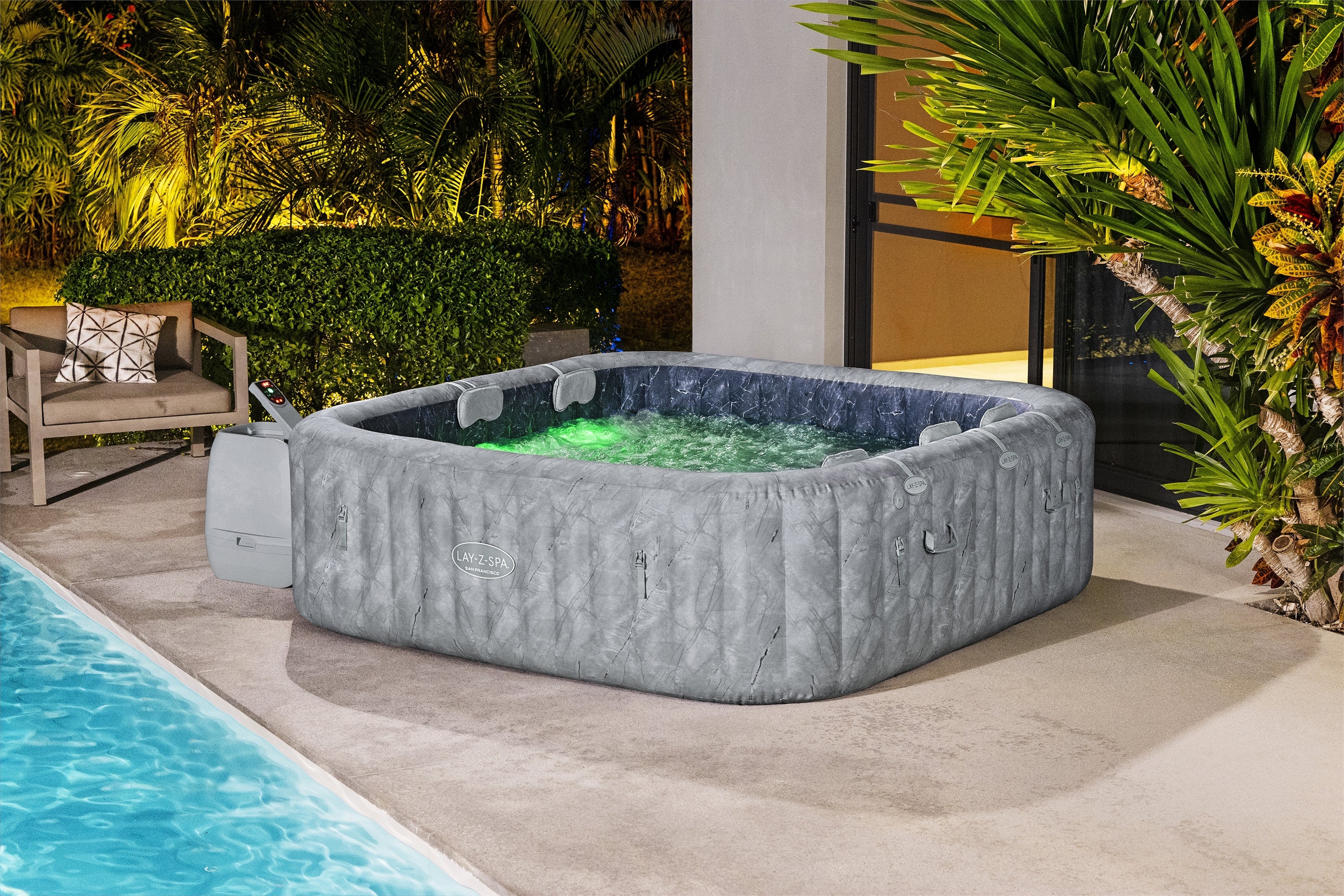Lay-Z Spa San Francisco EnergySense Hydrojet Pro Aufblasbarer Whirlpool – 7 Personen