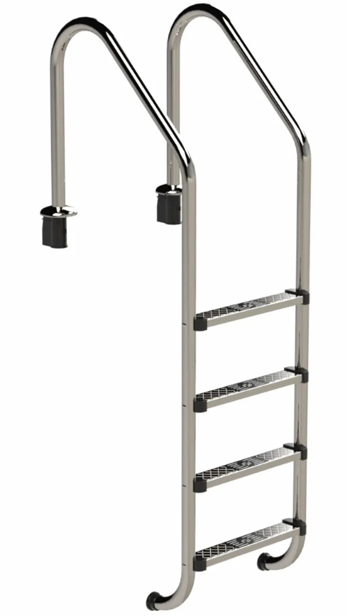 IDEAL Escalier de piscine standard en acier inoxydable 4 marches - AISI 304