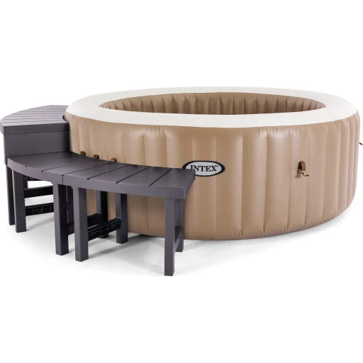 4 tables d'appoint Intex Spa (2 basses et 2 hautes)