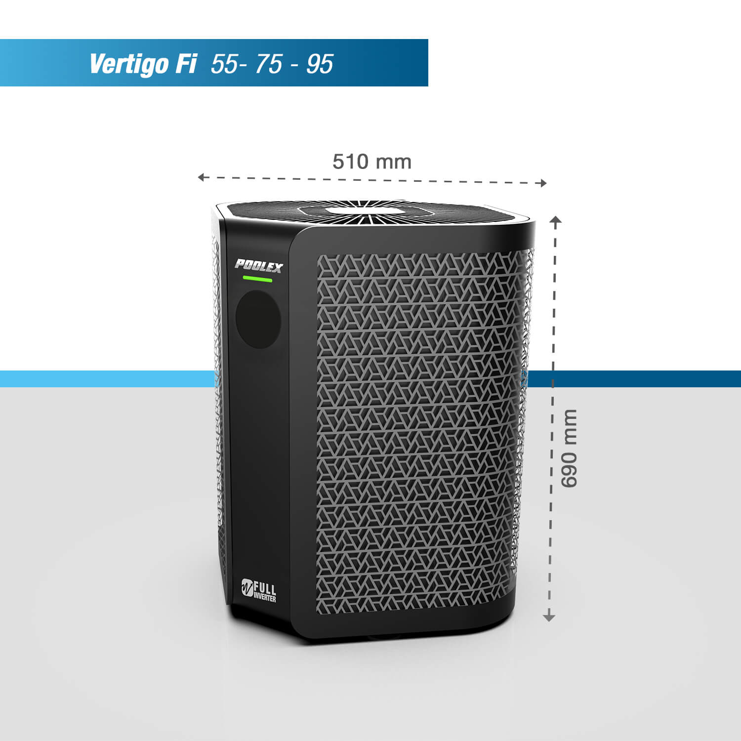 Poolex Vertigo Fi  Verticale Warmtepomp, 5.5 kW