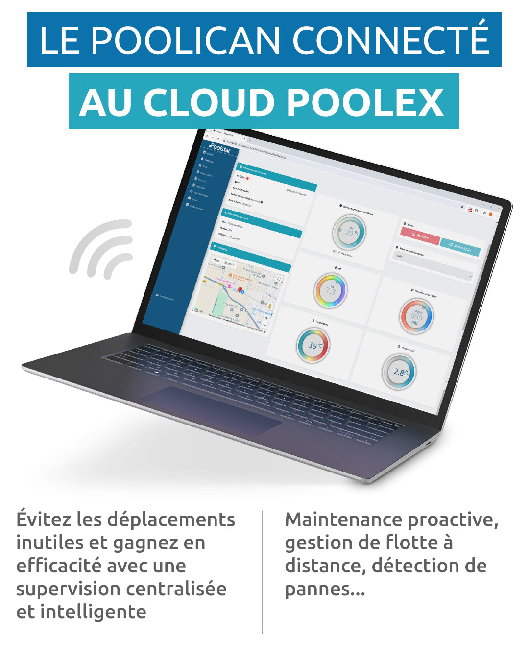 Poolican solution 4 en 1 pour les piscines jusqu'à 25m³