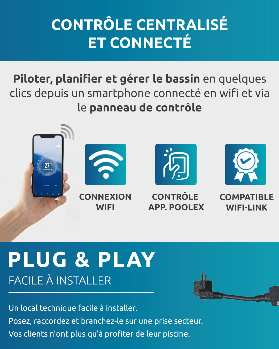 Poolican solution 4 en 1 pour les piscines jusqu'à 25m³