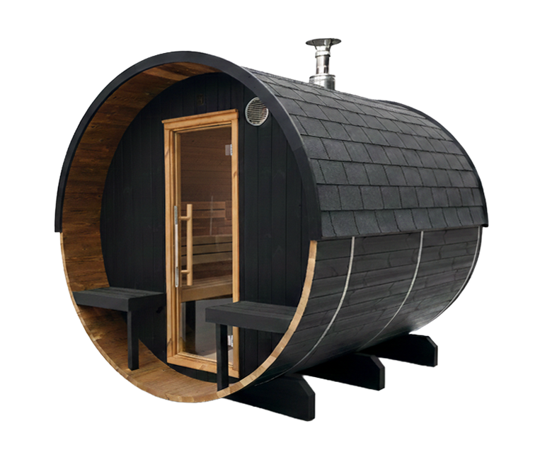 Holl's Onyxia Barrel Thermohout Sauna – Luxe buitensauna voor 6 personen
