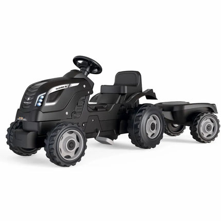 Tractor de pedales Smoby Farmer XL con remolque - Negro