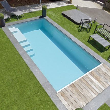 Piscine Polyester Gris Auron - 570 cm x 295 cm x 150 cm