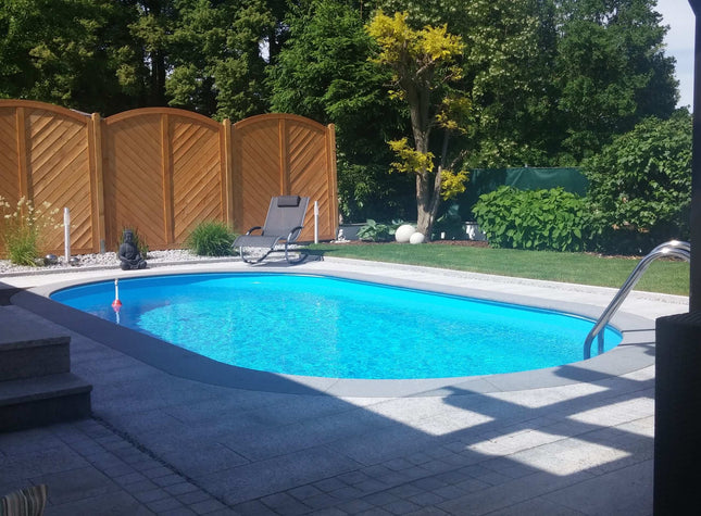 Happy Pool piscina de metal Adria Blue ovalada 714 cm x 400 cm x 120 cm