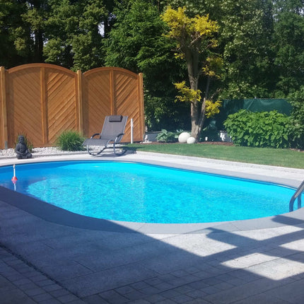 Happy Pool metalen zwembad Grijs ovaal 900 cm x 500 cm x 135 cm