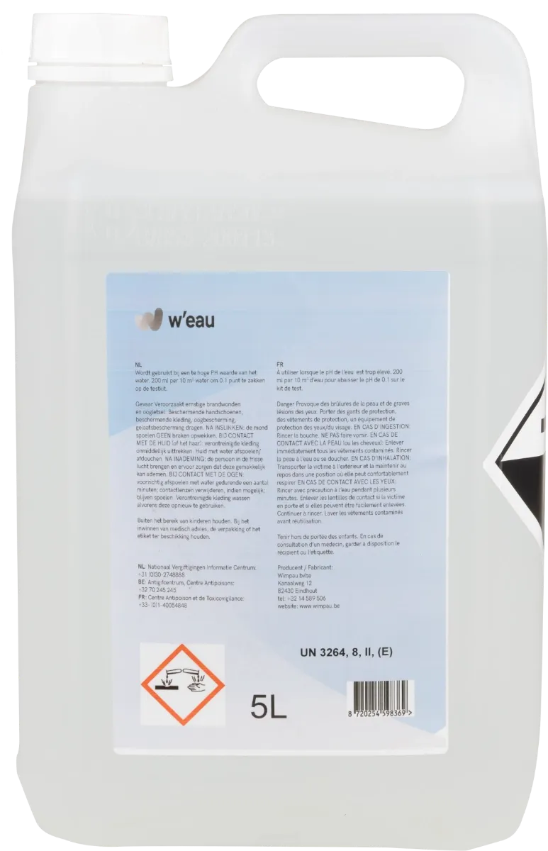 W'eau pH liquido minus - 5 litri