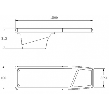 Dynamic 1200 Flexibele duikplank - Wit