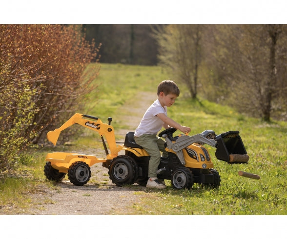 Smoby Builder Max tractor + aanhangwagen