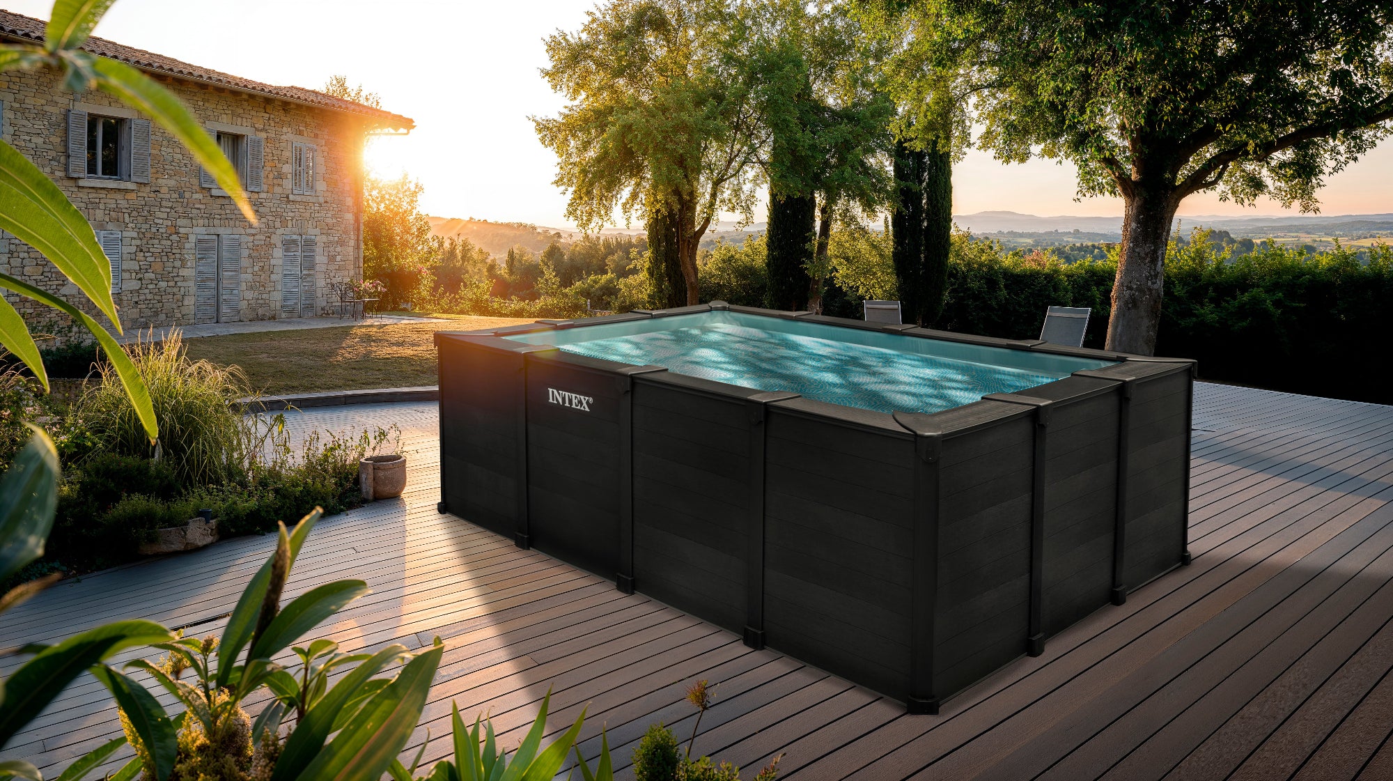 Intex Graphite Panel Pool 400 cm x 300 cm x 124 cm