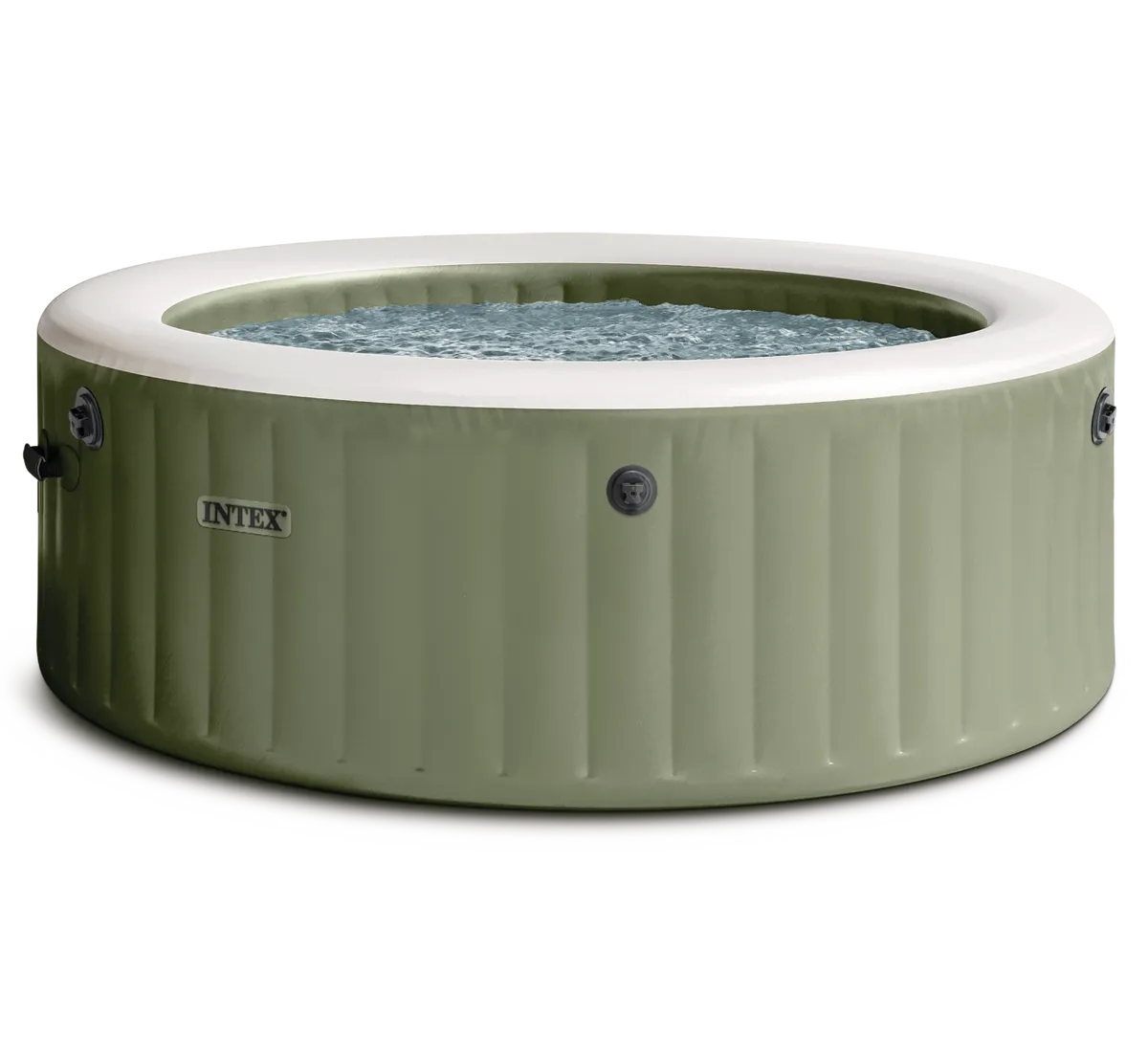 Intex Pure Spa Bubble Massage Olive Green – 4‑persoons