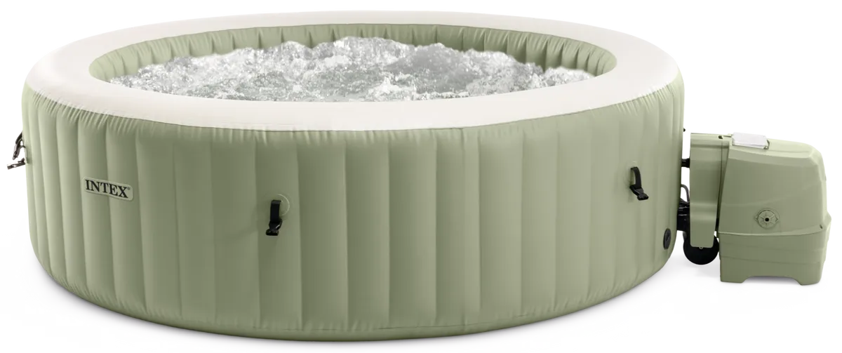 Intex Pure Spa Bubble Massage Olive Green – 4‑persoons