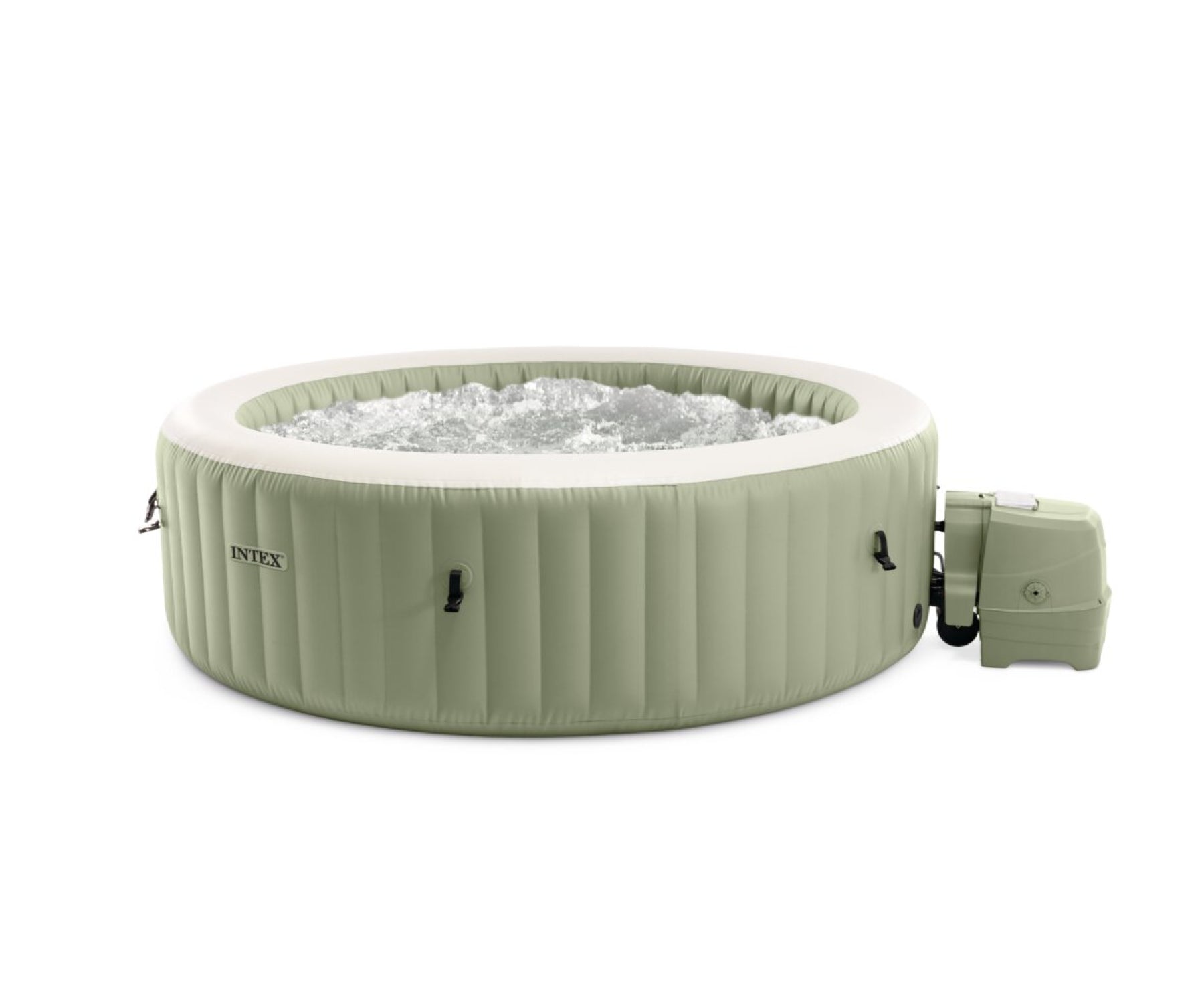 Intex Pure Spa Bubble Massage Olive Green – 4‑persoons