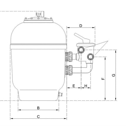 Filtro de montaje lateral PPG 760 