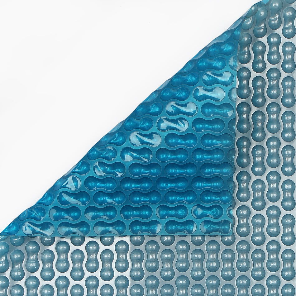 Bâche de piscine papier bulle Bleu/Argent pour piscine rectangulaire 800 cm x 400 cm