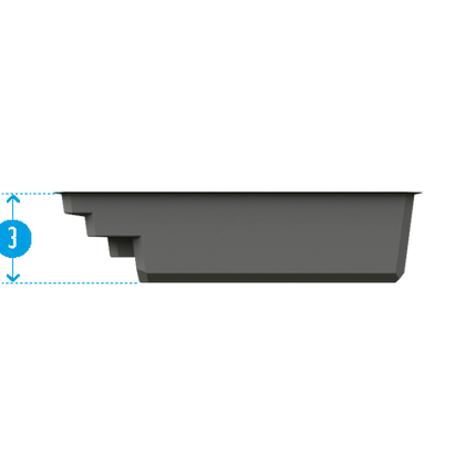 Piscina Giens Arena Poliéster - 430 cm x 220 cm x 150 cm