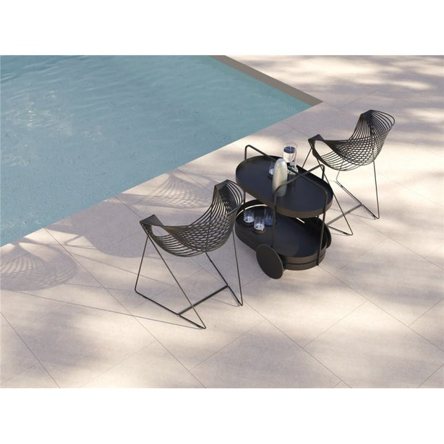 Carrelage Terrasse Beige Biscuit Céramique 60x60x2 cm 