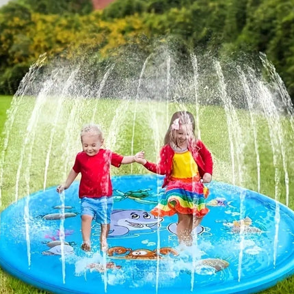 Tapis de jeu aquatique animaux marins avec raccord pour tuyau d'arrosage