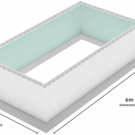 Ensemble de blocs de piscine en Polystyrène Haute Densité - 600 x 300 x 150 cm