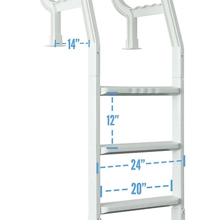 Escalera de cubierta de plástico de un solo lado 120/132 cm