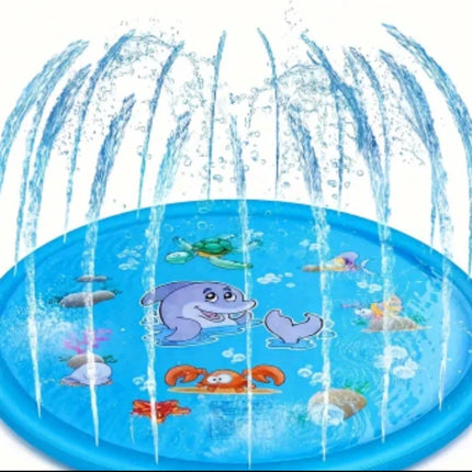 Tapis de jeu aquatique animaux marins avec raccord pour tuyau d'arrosage