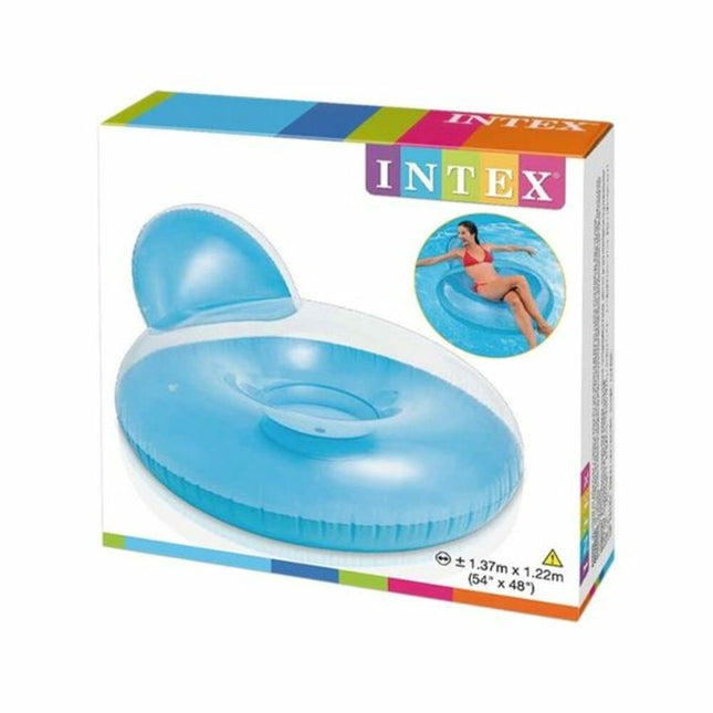 Chaise gonflable Intex - Bleu - 137cm x 122cm