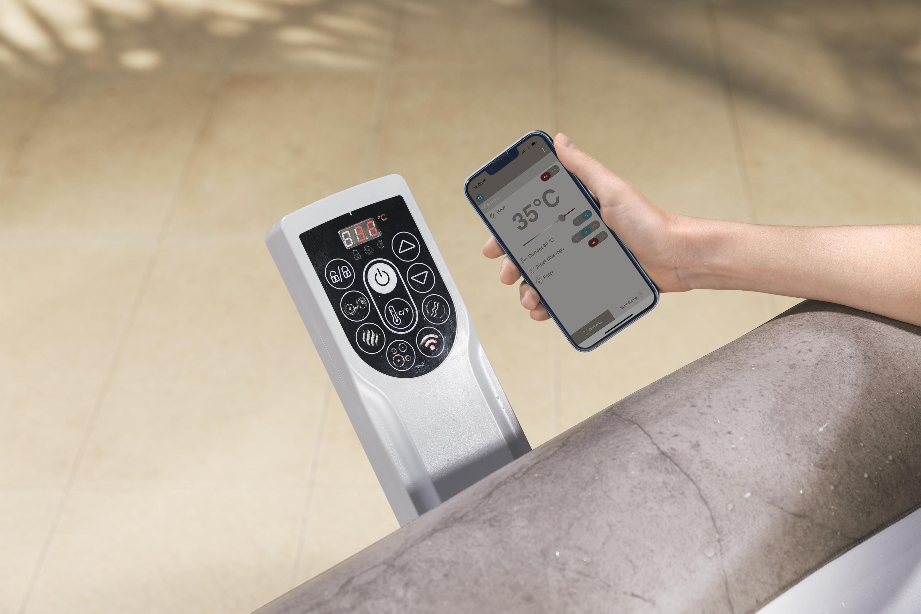 Lay-Z-Spa Rome Smart AirJet, 6 persoons met ingebouwde pomp