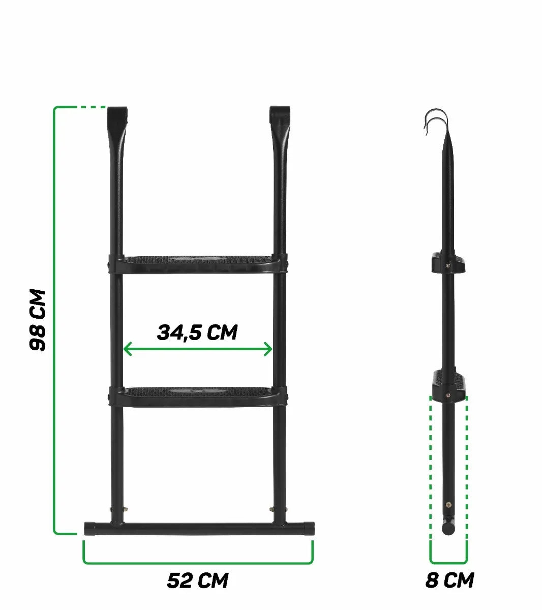 Scala trampolino Salta L per altezza telaio da 83 a 93 cm