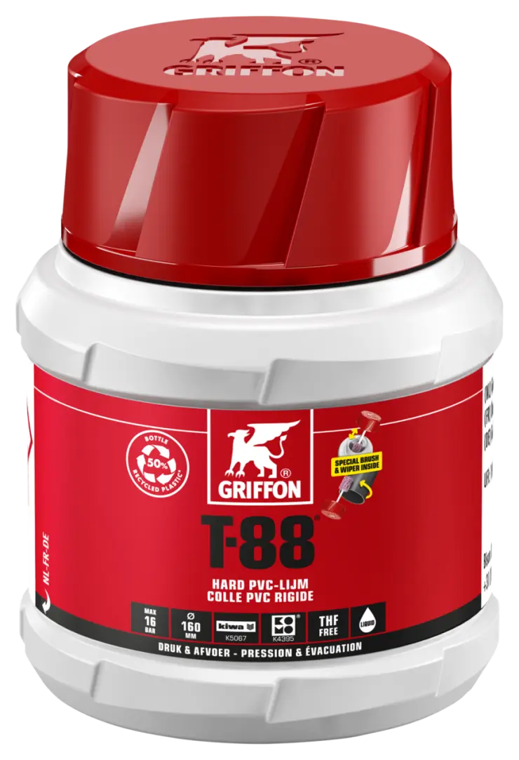 Griffon T88 PVC-lijm vloeibaar 100ml druk en afvoer