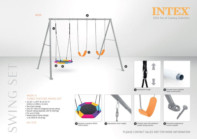 Set altalena Intex - 3 altalene