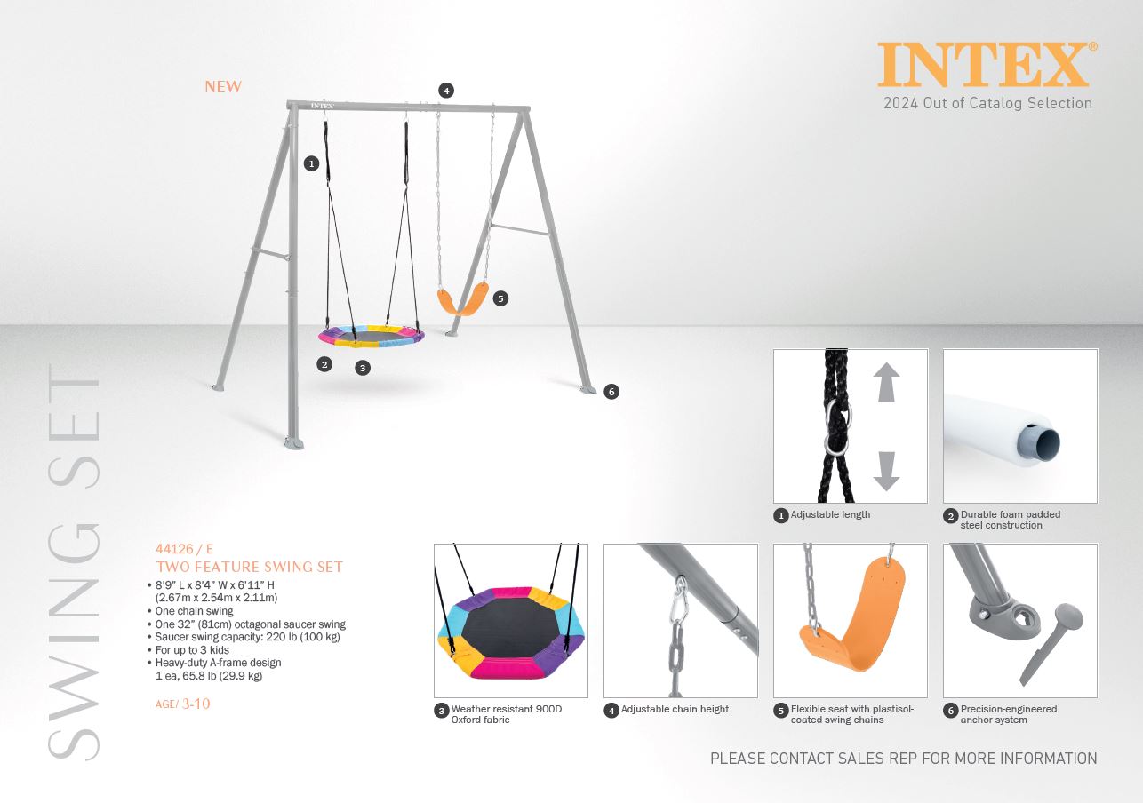 Intex schommelset - 2 schommels