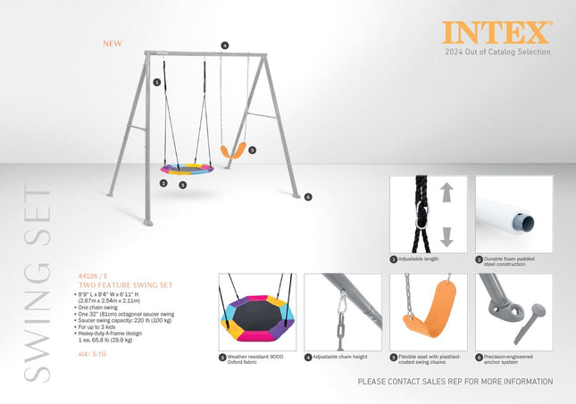 Juego de columpios Intex - 2 columpios