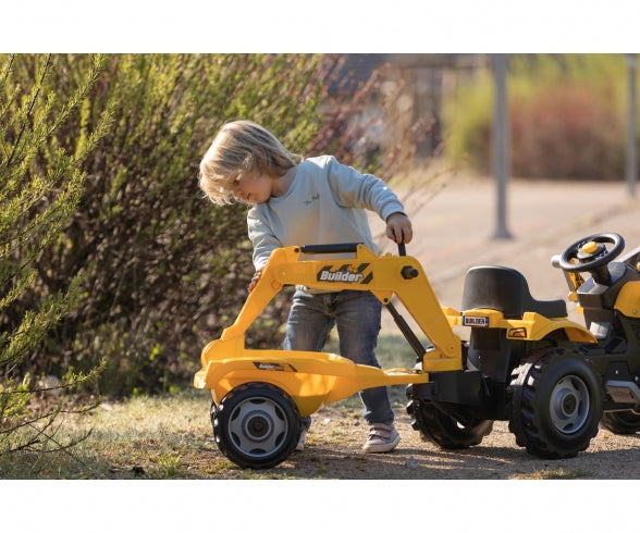 Smoby Builder Max tractor + aanhangwagen