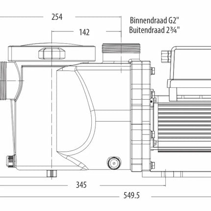 Pompe de piscine à vitesse variable AquaForte ECO IVS 100