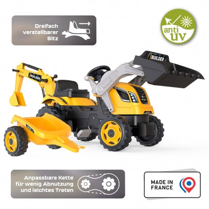 Tracteur + remorque Smoby Builder Max