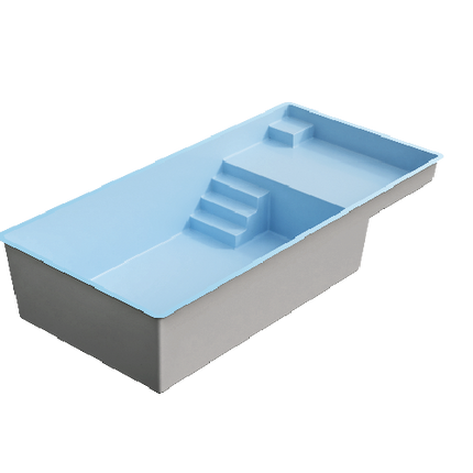 Piscine Prado Plage Bleu Polyester - 810 cm x 400 cm x 150 cm