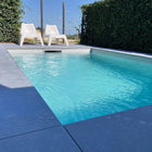 Piscina de polipropileno gris claro con escalones rectos - 400 x 300 x 150 cm